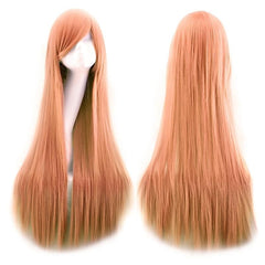 Anime Cosplay Wig Long Straight Hair With Bangs For Women Halloween Costume