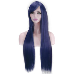 Anime Cosplay Wig Long Straight Hair With Bangs For Women Halloween Costume