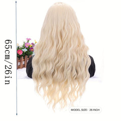 Long Curly Wavy Synthetic Wig With Bangs Anime Cosplay Wig For Halloween