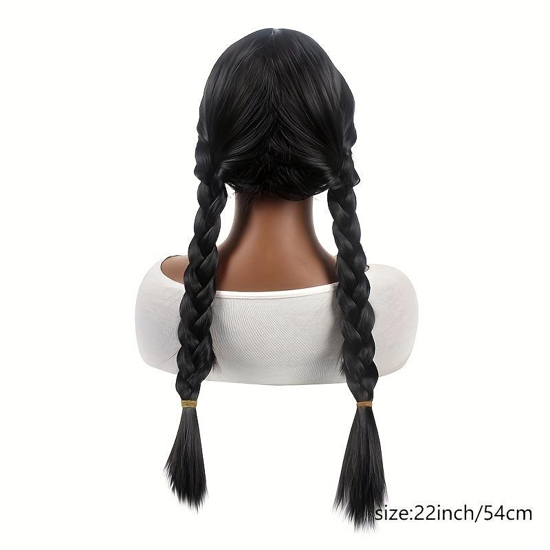 Long Curly Double Ponytail Synthetic Wig for Halloween Cosplay Party