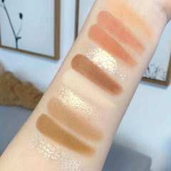 10 Colors Eyeshadow Palette Golden Brown Pumpkin Matte Pearly Shimmer