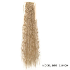 Long Corn Wave Ponytail Extensions Heat Resistant Wavy Synthetic