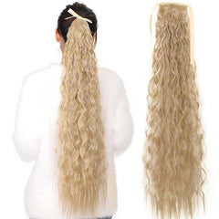 Long Corn Wave Ponytail Extensions Heat Resistant Wavy Synthetic