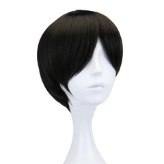 Short Straight Half Silvery Red Cosplay Wig 30 48 Cm