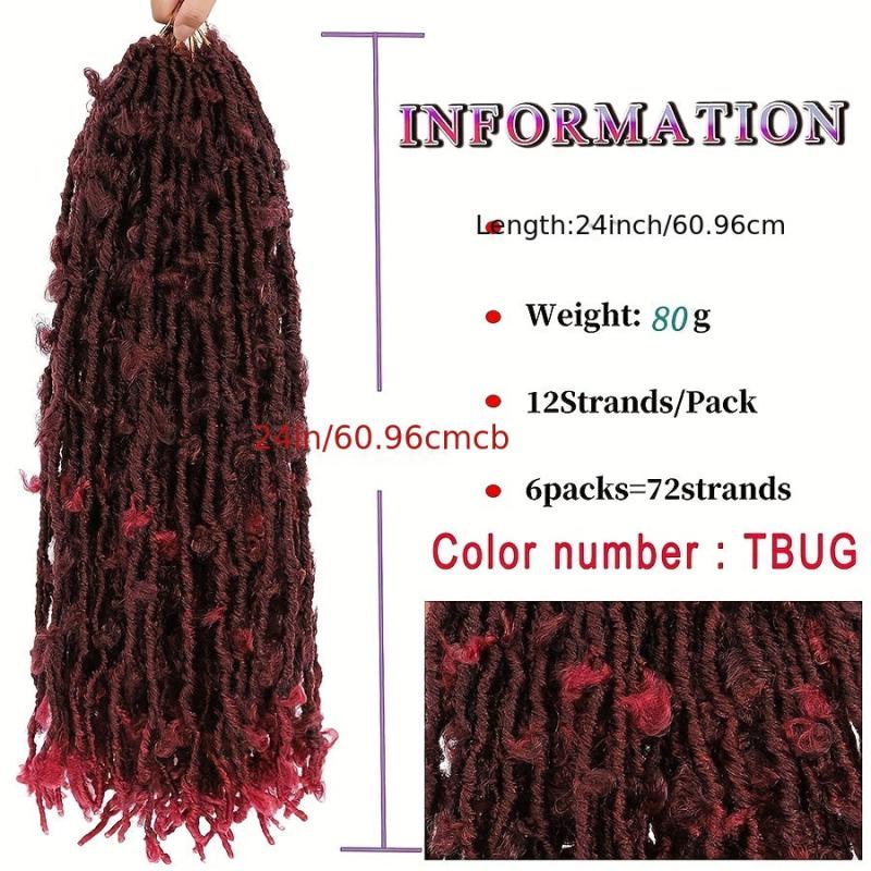 6pack 24inch Synthetic Butterfly Locs Crochet Hair