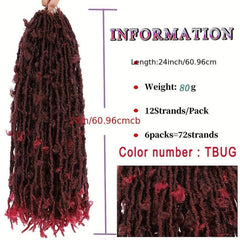 6pack 24inch Synthetic Butterfly Locs Crochet Hair
