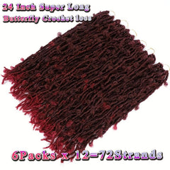 6pack 24inch Synthetic Butterfly Locs Crochet Hair