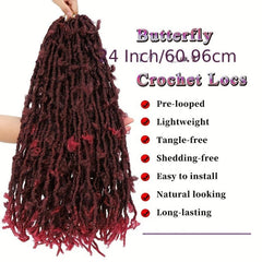 6pack 24inch Synthetic Butterfly Locs Crochet Hair