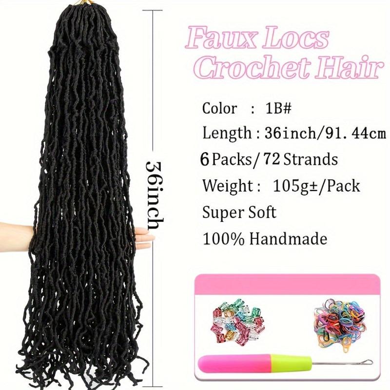 Soft Locs Crochet Hair Extensions Pre Looped 6 Packs 12Strands Pack