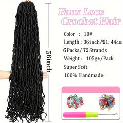 Soft Locs Crochet Hair Extensions Pre Looped 6 Packs 12Strands Pack