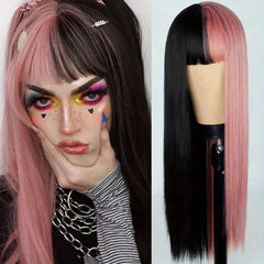 Long Straight Synthetic Wig With Bangs