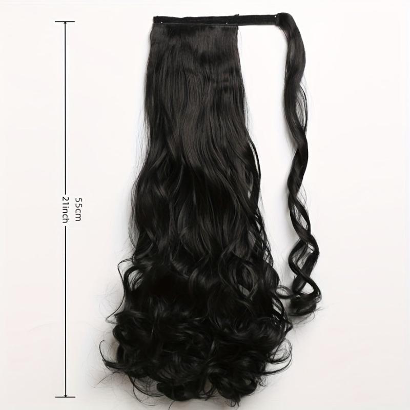 Long Curly Wavy Ponytail Extension Synthetic Hairpiece