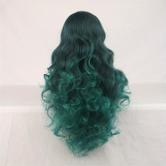 Long Wavy Ombre Brown Synthetic Hair Wig for Women Cosplay