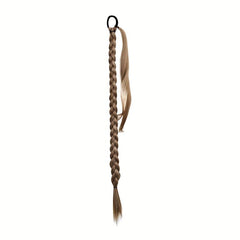 Long Braided Ponytail Elastic Hair Rope Synthetic Extensions