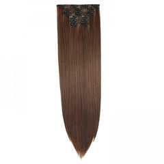 Long Straight Hair Extensions 8 cm Clip In Natural Synthetic Wig