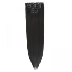 Long Straight Hair Extensions 8 cm Clip In Natural Synthetic Wig