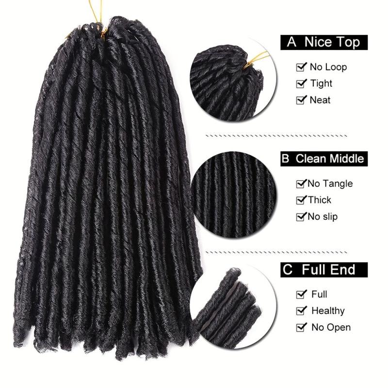 15 Strands Faux Locs Crochet Braids Hair Extensions