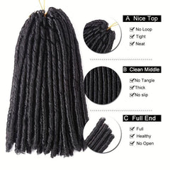 15 Strands Faux Locs Crochet Braids Hair Extensions