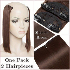 Invisible Short Hair Pad Clip In Hair Extensions Natural Synthetic Hairpiece