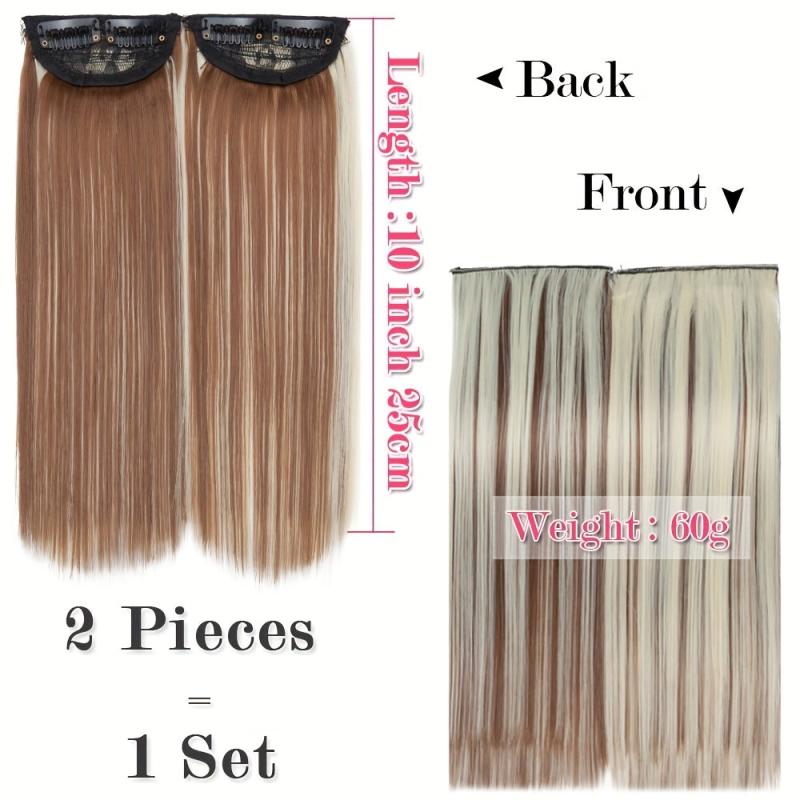 Invisible Short Hair Pad Clip In Hair Extensions Natural Synthetic Hairpiece