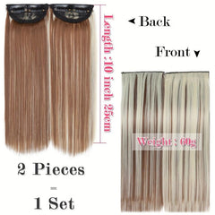 Invisible Short Hair Pad Clip In Hair Extensions Natural Synthetic Hairpiece