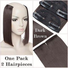 Invisible Short Hair Pad Clip In Hair Extensions Natural Synthetic Hairpiece