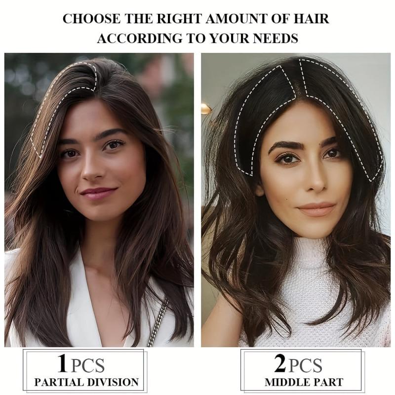 Invisible Short Hair Pad Clip In Hair Extensions Natural Synthetic Hairpiece