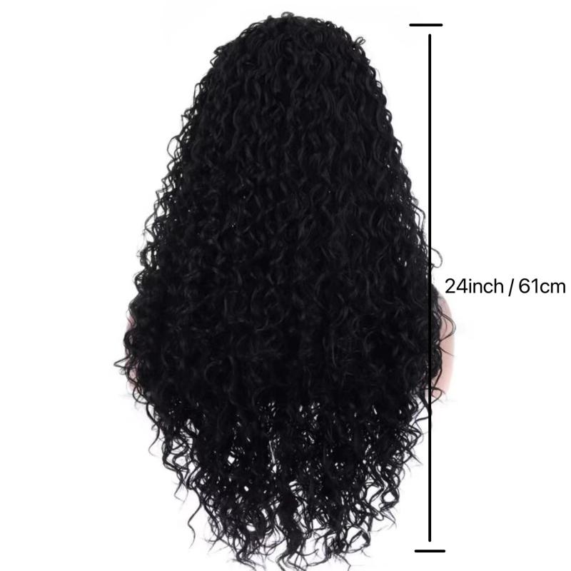 60 96 Cm Lace Front Long Curly Wavy Hair Wigs For Women