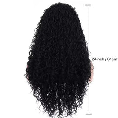 60 96 Cm Lace Front Long Curly Wavy Hair Wigs For Women