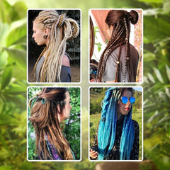 10 Strands 36 Dreadlocks Extension Soft Synthetic Crochet Hair Long Reggae Style
