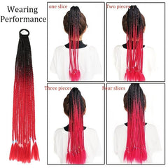 Colorful Braids Hair Extensions High Temp Fiber Synthetic Bands