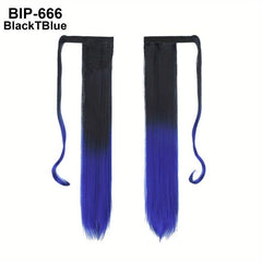 Gradient Hook and loop Fastener Ponytail Braid