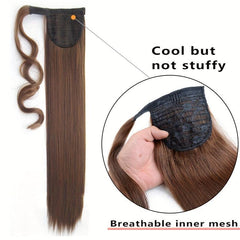 Gradient Hook and loop Fastener Ponytail Braid