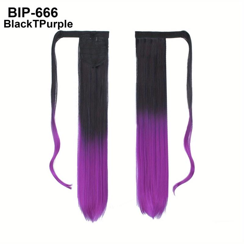 Gradient Hook and loop Fastener Ponytail Braid