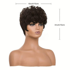 Short Curly Pixie Cut Synthetic Wigs For Women Natural Daily Party