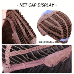 Layered Gradient Gray Brown Hair Wig for Women 55 88 Cm