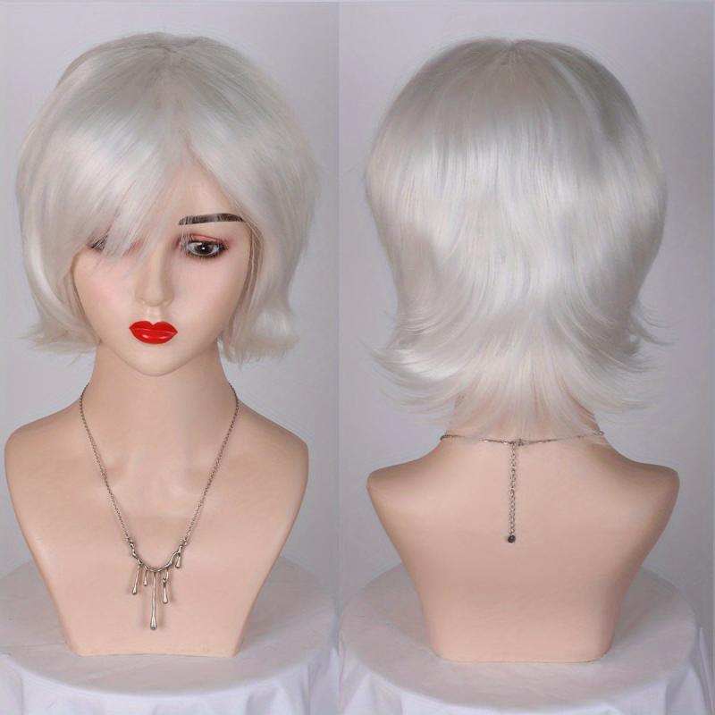 Short Straight Cosplay Party BOB Wig Grey Pink Red Unisex