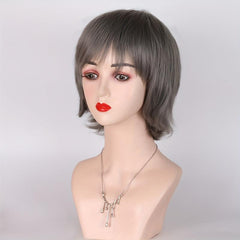 Short Straight Cosplay Party BOB Wig Grey Pink Red Unisex