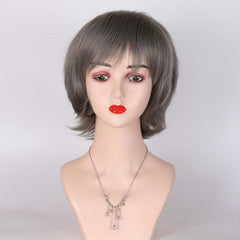 Short Straight Cosplay Party BOB Wig Grey Pink Red Unisex