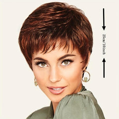 Heat Resistant Pixie Cut Wig with Bangs for Women Short Synthetic Hair