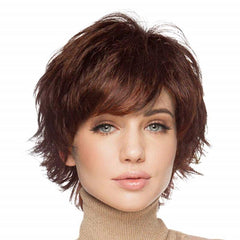 Heat Resistant Pixie Cut Wig with Bangs for Women Short Synthetic Hair