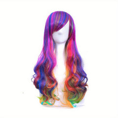 Gemini Long Curly Synthetic Wig with Bangs for Halloween Cosplay Party