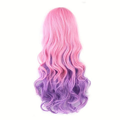 Gemini Long Curly Synthetic Wig with Bangs for Halloween Cosplay Party