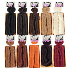 Short Curly Human Hair Extensions with Closure Bundle