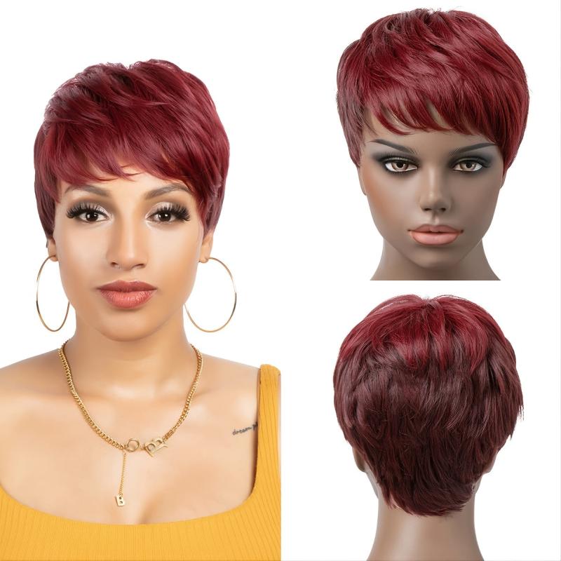 Short Red Wigs For Women Natural Heat Resistant Synthetic Wigs