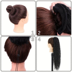Long Curly Wavy Ponytail Hair Extensions Synthetic Drawstring Ponytail 66 04 Cm