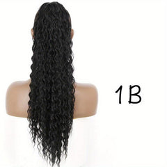Long Curly Wavy Ponytail Hair Extensions Synthetic Drawstring Ponytail 66 04 Cm