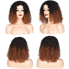 Curly Afro Wig Short Shoulder Length Synthetic Hair Wigs for Women