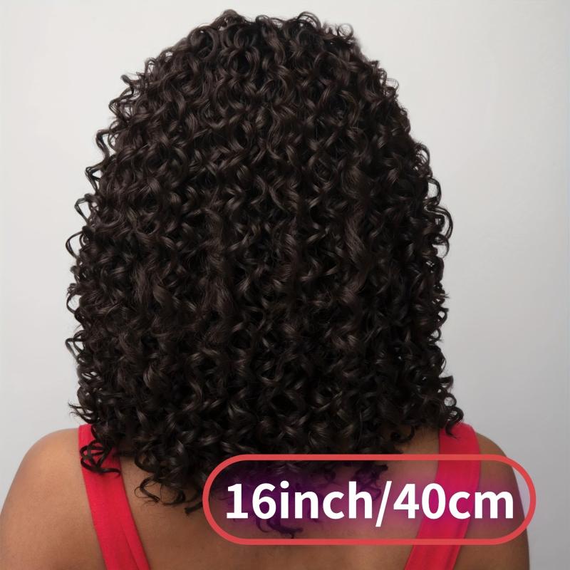 Curly Afro Wig Short Shoulder Length Synthetic Hair Wigs for Women