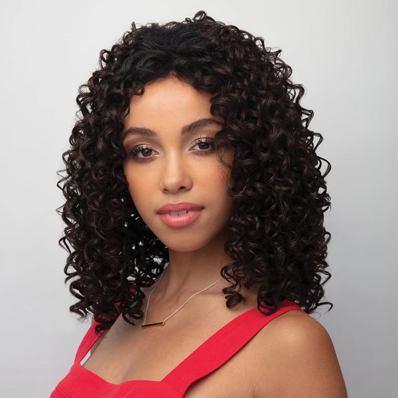Curly Afro Wig Short Shoulder Length Synthetic Hair Wigs for Women